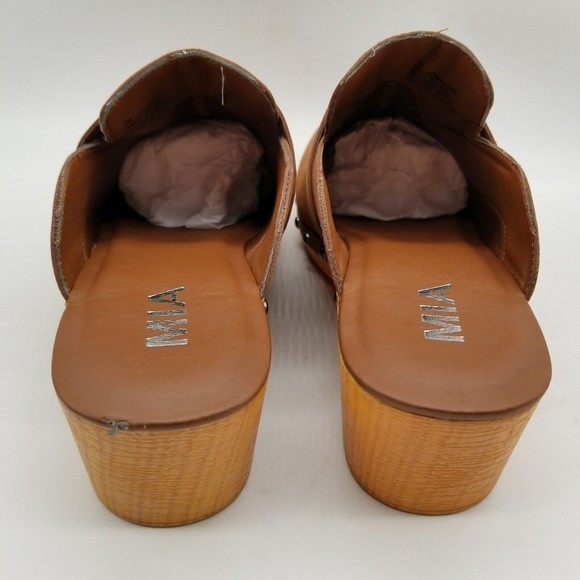 Mia Women Brown Faux Leather Daisy Slide Clog 7 - Picture 5 of 9